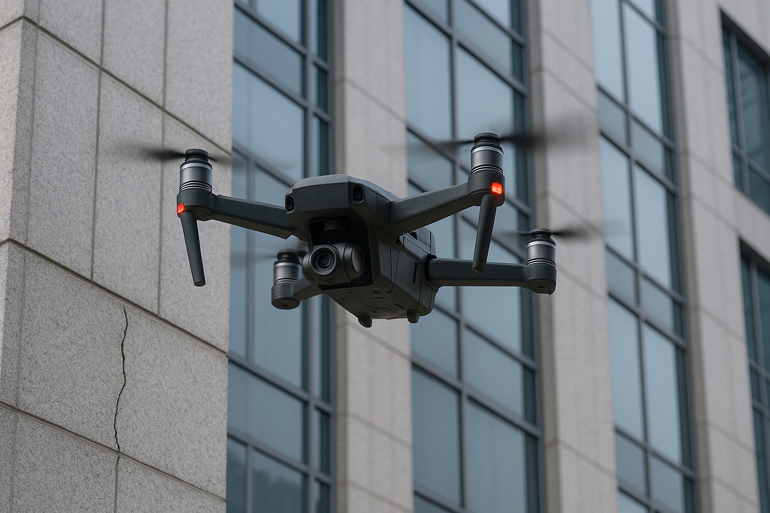 点検用ドローンによる高所・狭所・構造物の調査の様子